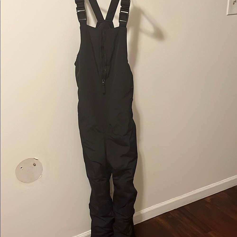 Black Snow Bib Overalls